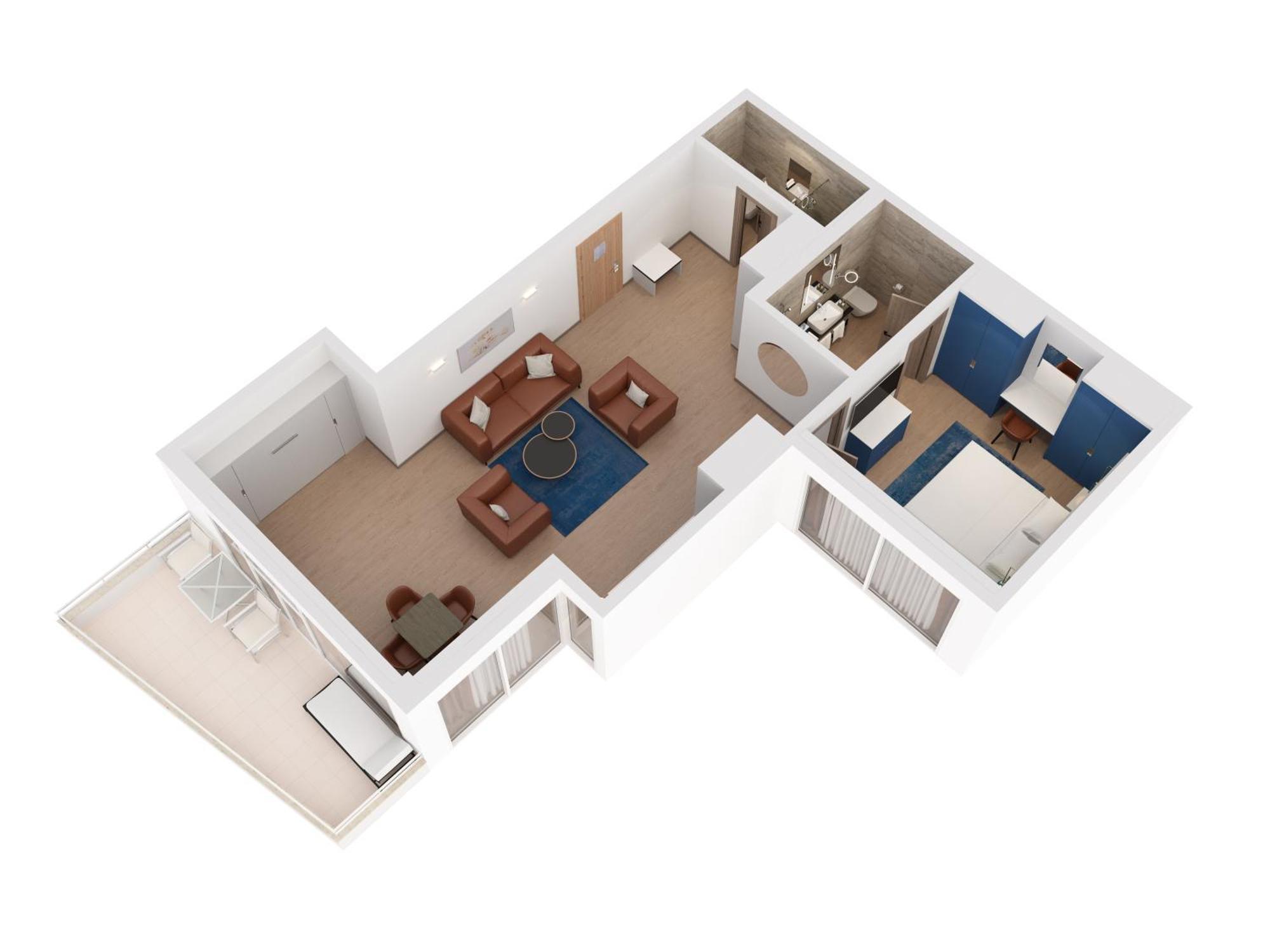 Deluxe Villa mit 1 Schlafzimmer – am Strand