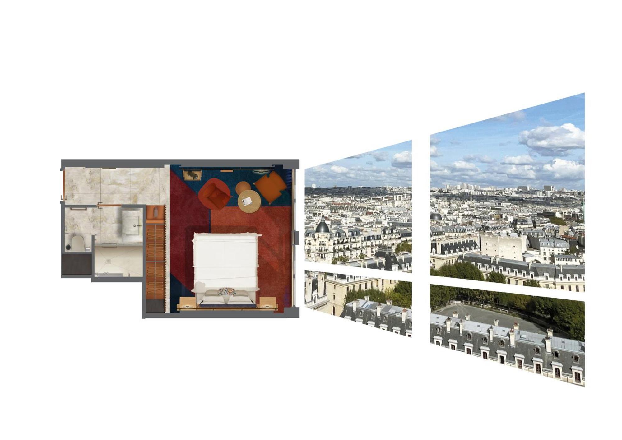Collection rooftop room - Paris rooftop view