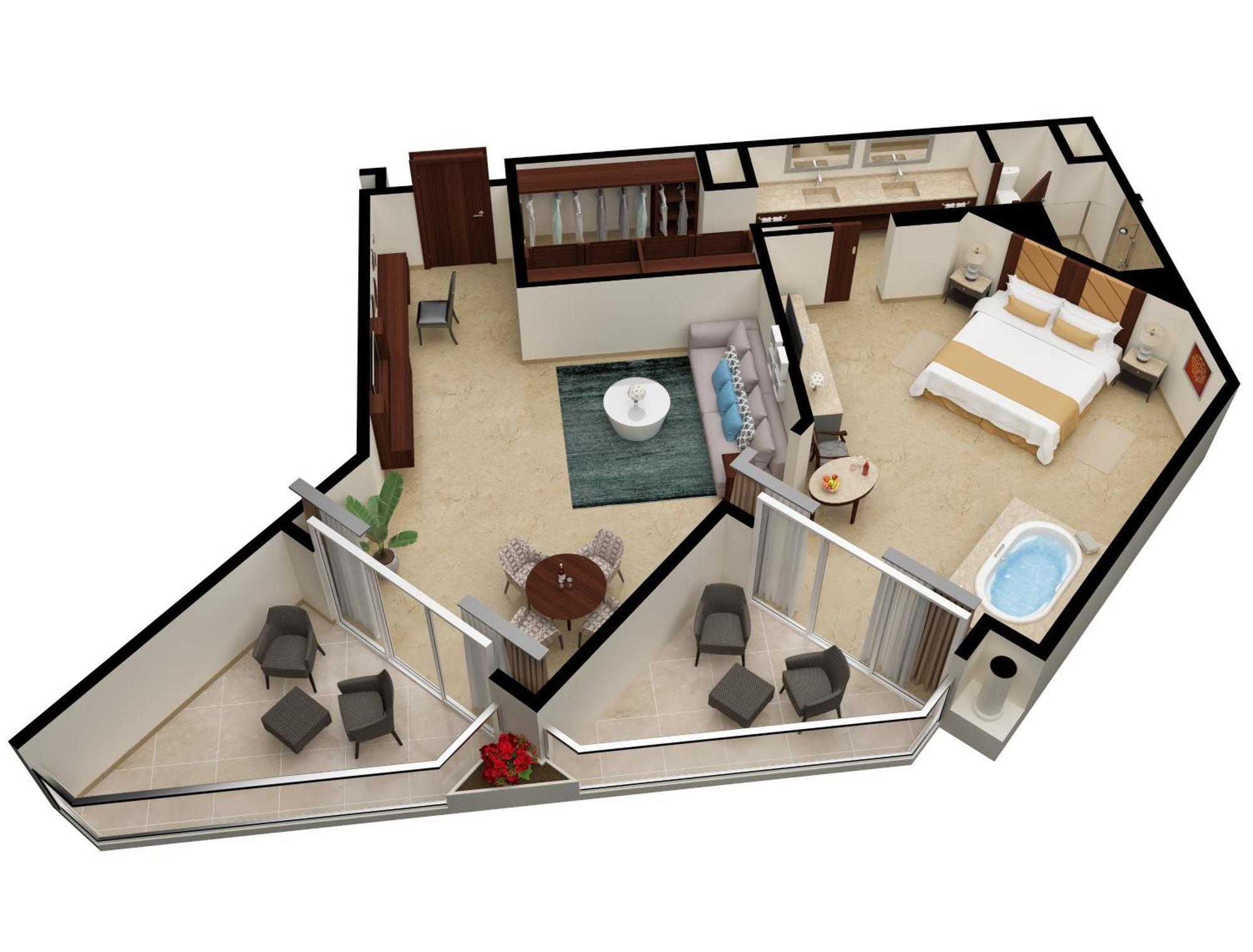 Superior Governor Suite Ocean View King Size Bed