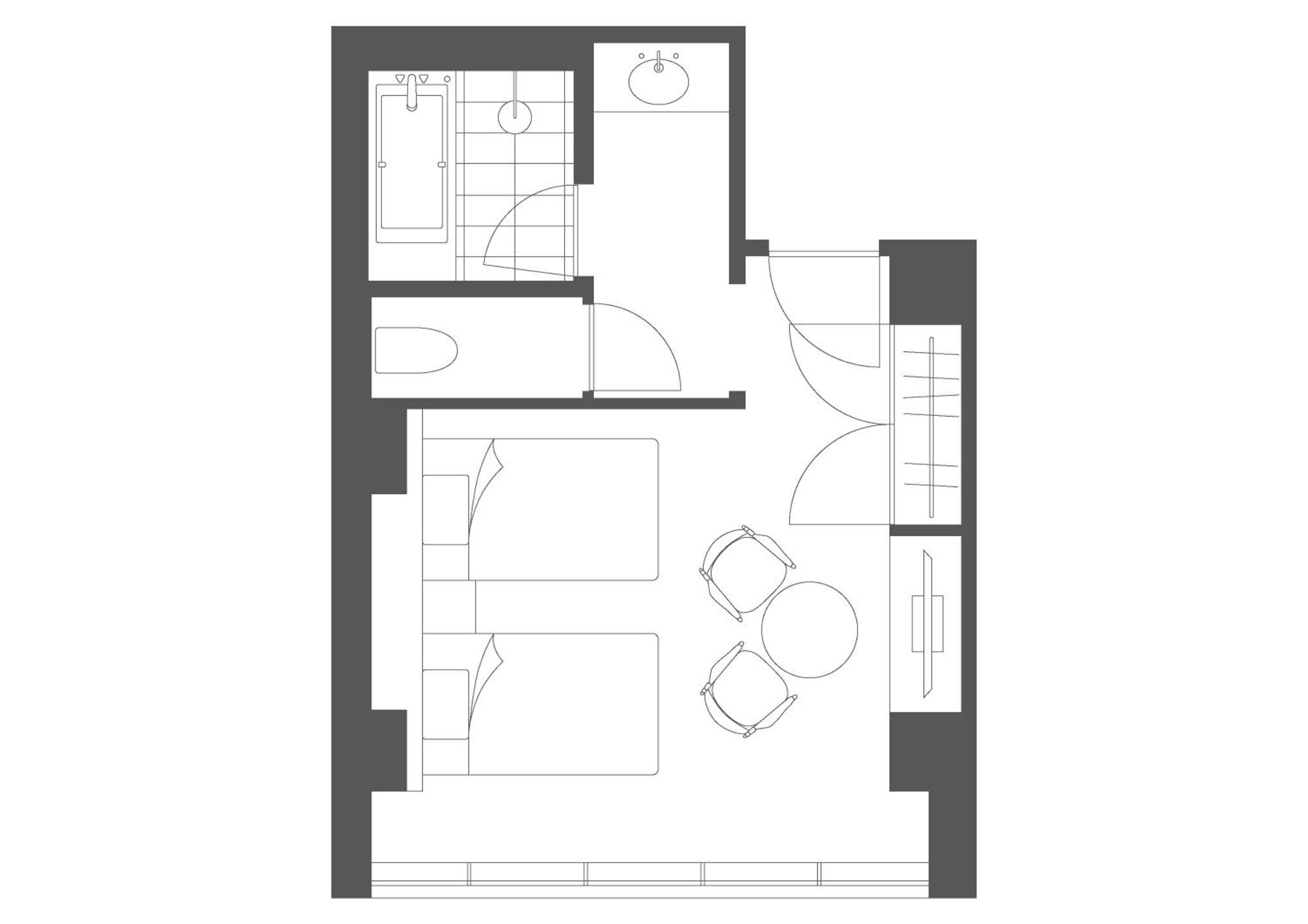 Standard Twin Room Lounge Access designed by Tadao Ando,1637836313:JPEG