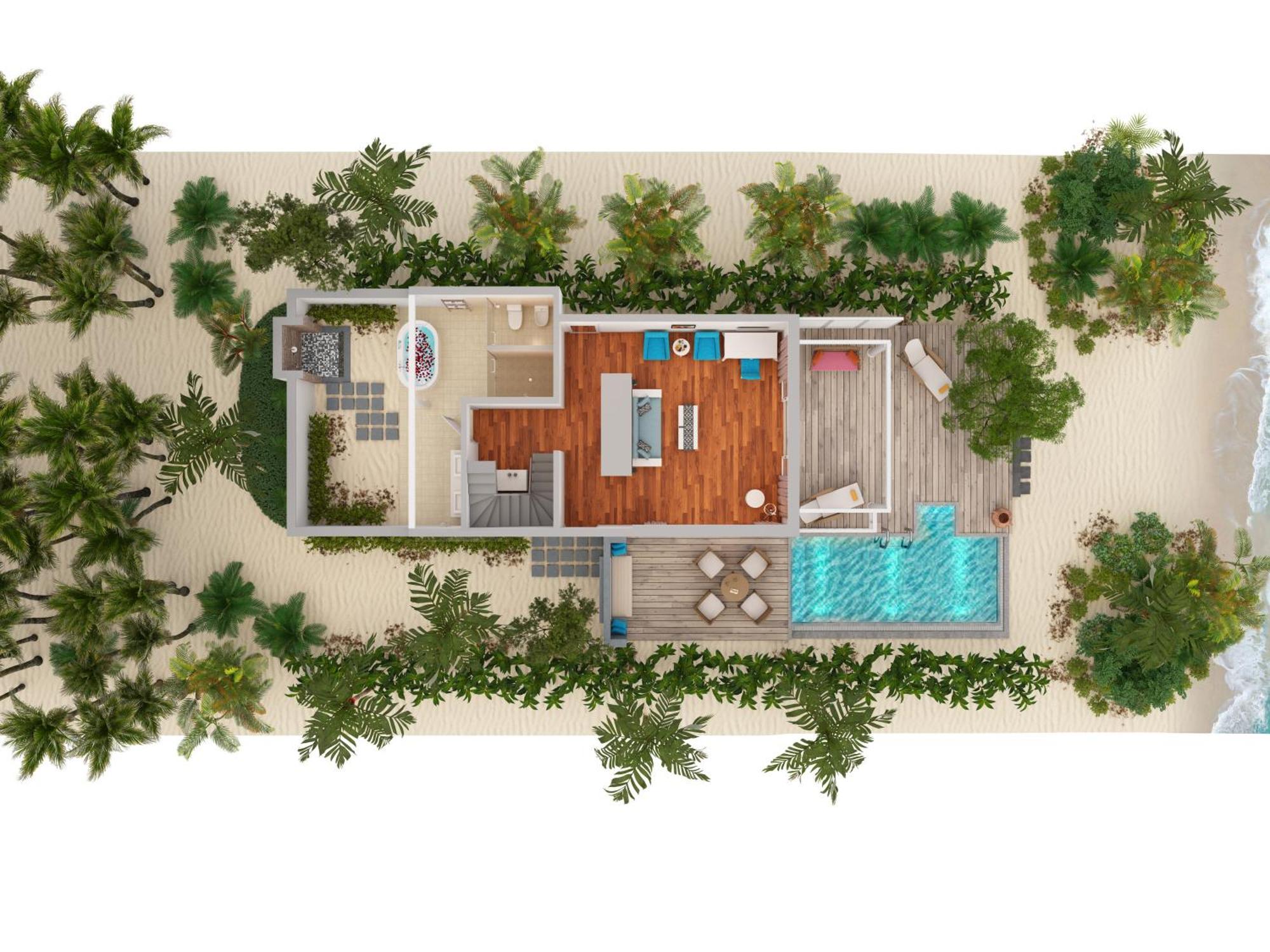 Beach Duplex Suite with Private Pool with 25% discount on spa treatments