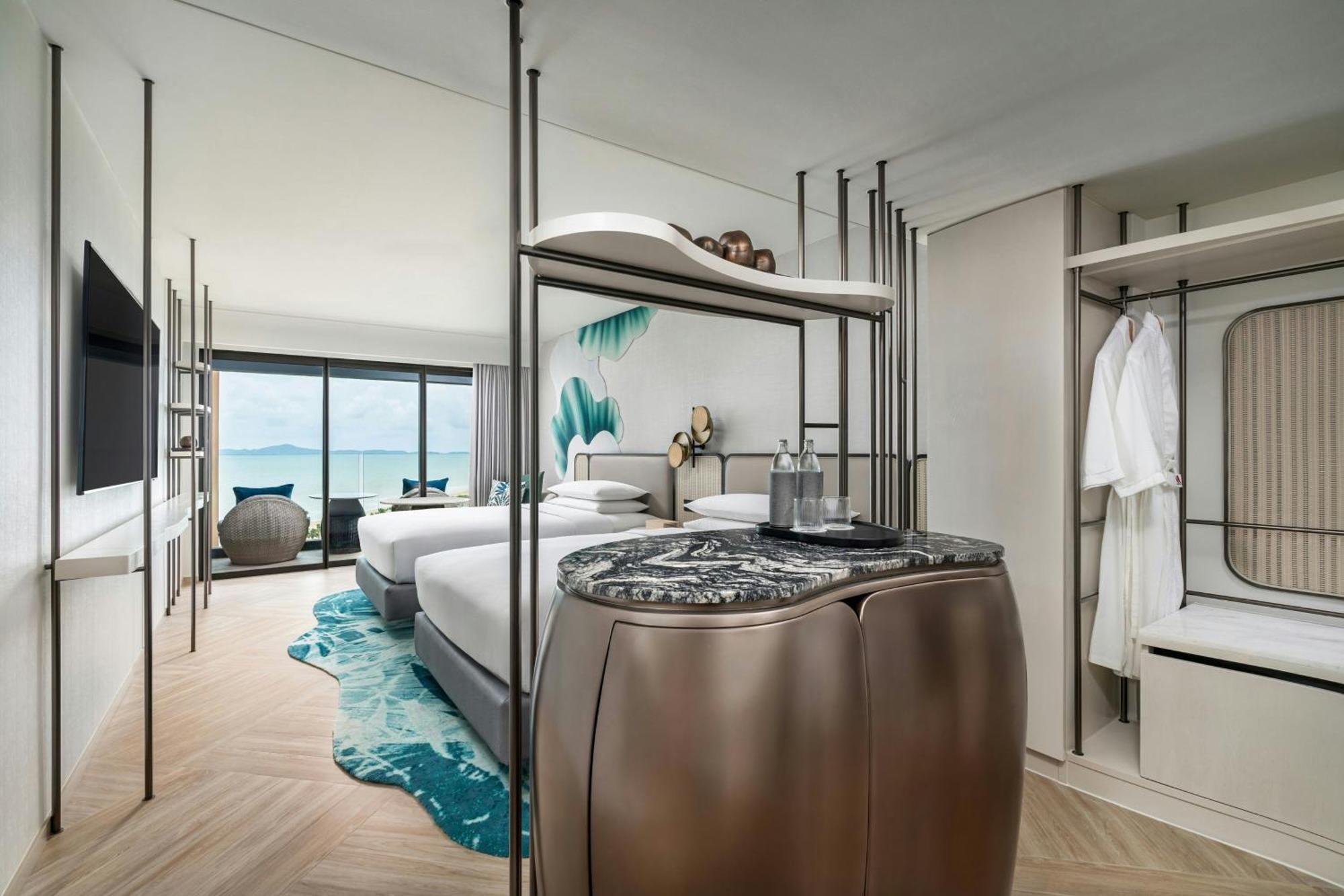 Premium Deluxe Double Room Two Double Beds Sea View Balcony