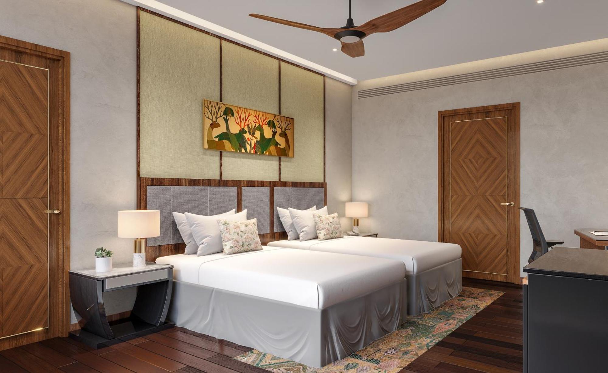 Luxury Room Courtyard View Balcony  Twin Bed