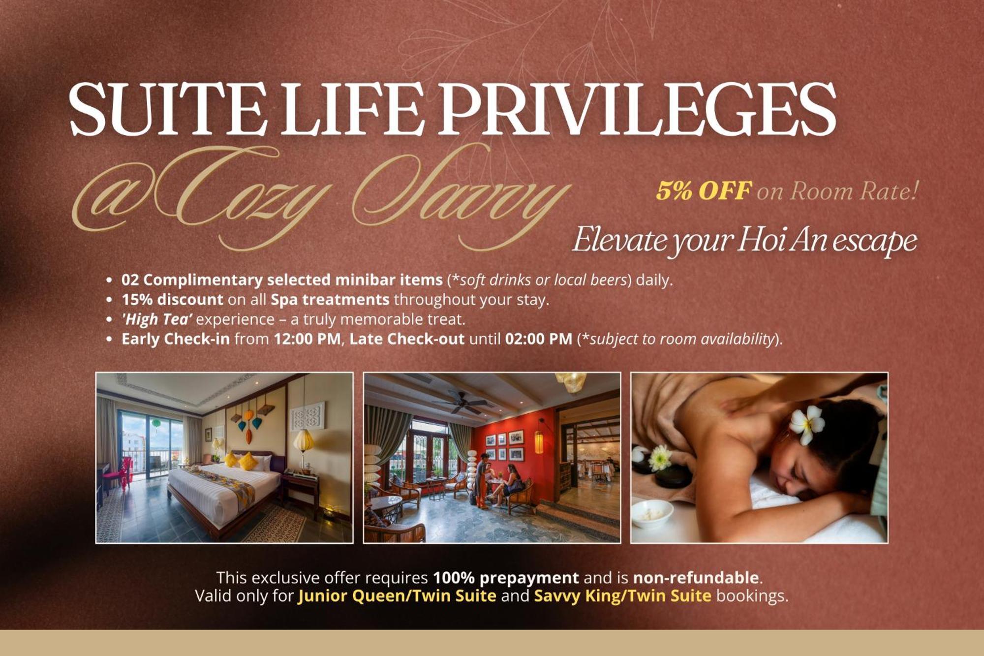 Junior Queen or Twin Suite Bathtub Balcony Tranquil Meadow View