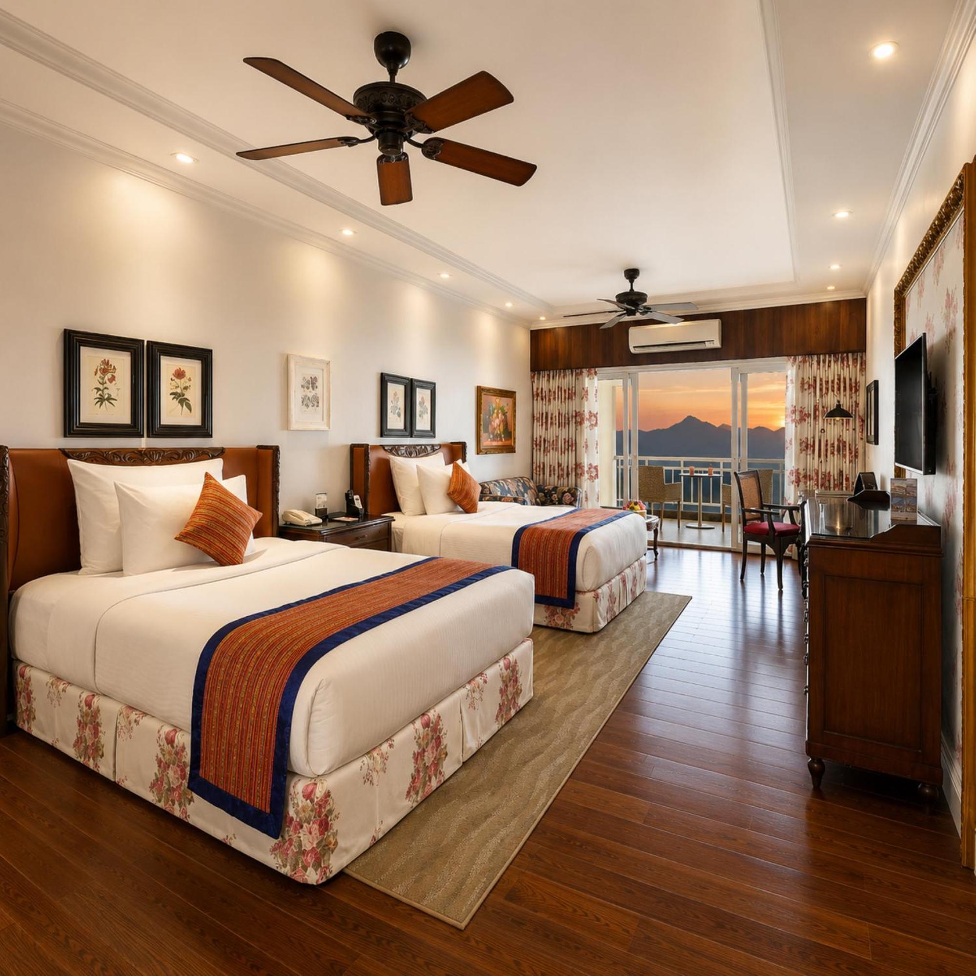 Deluxe Room Sunset View on Foods & Soft Beverages* | Discounts on Laundry Services* | INR 500 spa credit during your on selective Massage services TnC Apply* | Minibar 2 cans of soft Beverages Once on Arrival