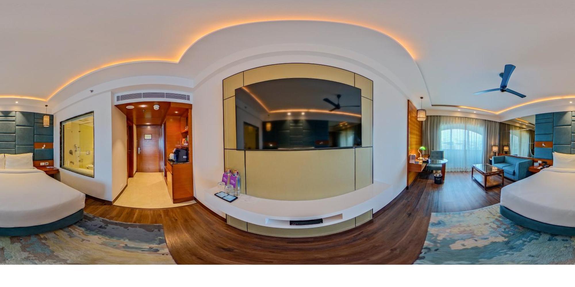 Double Room Enjoy INR 500 credit on buffet at Mosaic Restaurant Happy Hours 11 on Alcoholic Beverages 12 PM-6 PM Soft Beverages Except Dragon House 2 pints of House Beer per room once during Laundry Spa